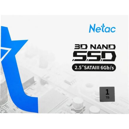 SSD накопитель Netac SSD N600S 1 TB 2.5 SATA 3D NAND,(NT01N600S-001T-S3X)