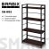 Стеллаж BRABIX "Smart SH-005", 605х290х1193 мм, ЛОФТ, прямой, складной, металл/ЛДСП ясень, каркас черный, 641869