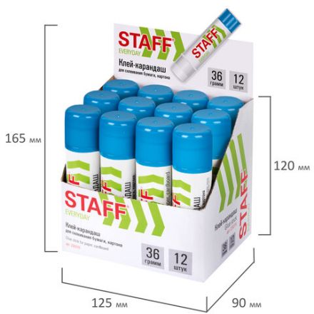 Клей-карандаш STAFF "EVERYDAY", 36 г, 220376