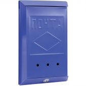 Ящик почтовый Onix ЯК 5 1-секционный металлический синий (250 x 50 x 385 мм)
