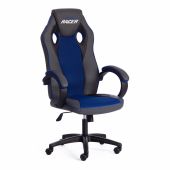 Кресло Tetchair RACER GT new, кож/зам/ткань, металлик/синий, 36/10