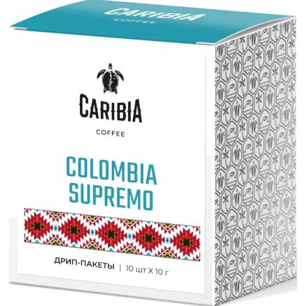 Кофе в дрип-пакетах CARIBIA Arabica Colombia Supremo, 10х10г
