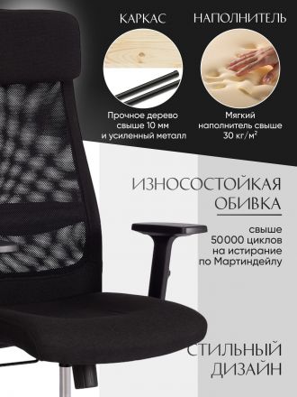 Кресло Профит Плт/Profit Plt ткань, черный, 2603/W-11