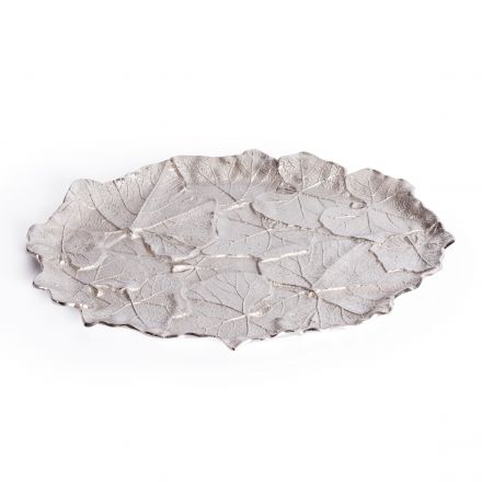 Блюдо Secret de Maison Лиф1/Leaf1 (мод. 9376) алюминиевый сплав, 44х35х2,5см, серебряный