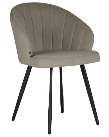 Стул обеденный DOBRIN NAOMI, ЭМАЛЬ ЧЕРНЫЙ МУАР велюр Catania Cocoa Стул обеденный DOBRIN NAOMI, ЭМАЛЬ ЧЕРНЫЙ МУАР велюр Catania Cocoa