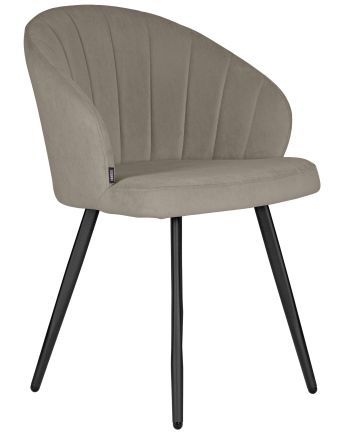 Стул обеденный DOBRIN NAOMI, ЭМАЛЬ ЧЕРНЫЙ МУАР велюр Catania Cocoa Стул обеденный DOBRIN NAOMI, ЭМАЛЬ ЧЕРНЫЙ МУАР велюр Catania Cocoa