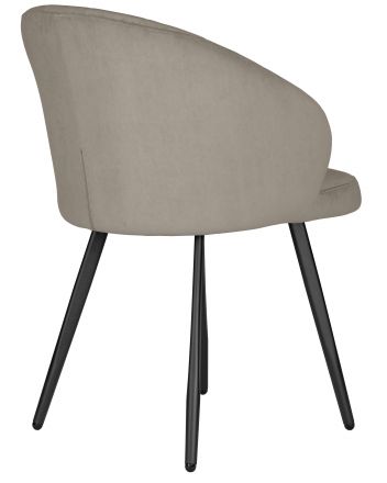 Стул обеденный DOBRIN NAOMI, ЭМАЛЬ ЧЕРНЫЙ МУАР велюр Catania Cocoa Стул обеденный DOBRIN NAOMI, ЭМАЛЬ ЧЕРНЫЙ МУАР велюр Catania Cocoa