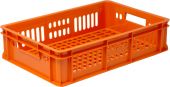 Ящик 600х400х150 мороз. с перфорацией  оранжевый