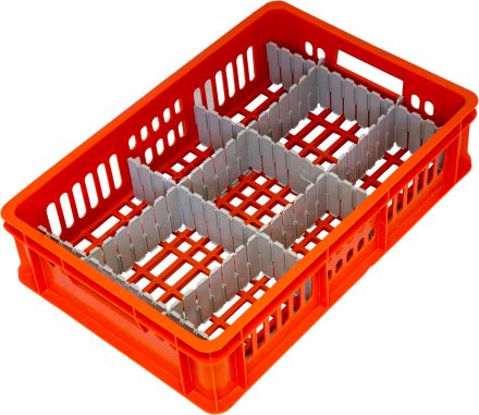 Ящик 600х400х150 мороз. с перфорацией  оранжевый