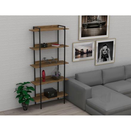 Стеллаж TI_Комус раздвижной Онега-9, 5 полок, 904х1950мм, дуб вотан Стеллаж TI_Комус раздвижной Онега-9, 5 полок, 904х1950мм, дуб вотан