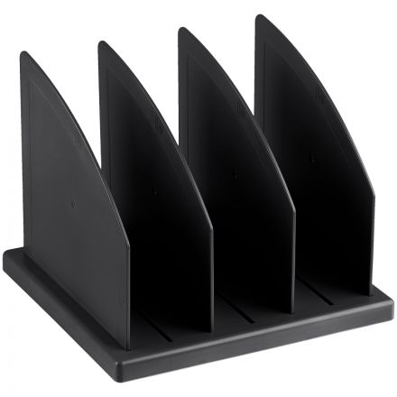 Подставка для журналов и бумаг СТАММ, сборная, 3 отделения, черная Подставка для журналов и бумаг СТАММ, сборная, 3 отделения, черная