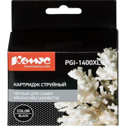 Картридж струйный Комус PGI-1400XL BK чер.для Canon MB2040/MB2140/MB2740