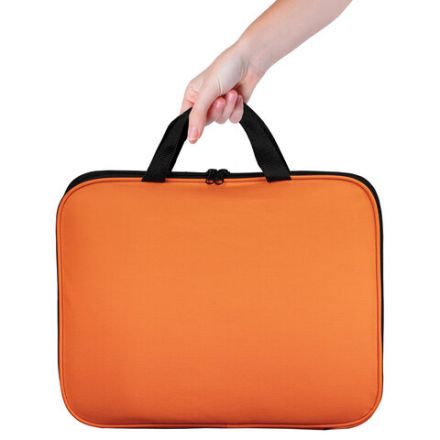 Папка на молнии с ручками STAFF EVERYDAY, А4, полиэстер, ярко-оранжевая, 270735 Папка на молнии с ручками STAFF EVERYDAY, А4, полиэстер, ярко-оранжевая, 270735