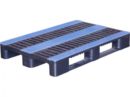 Паллет перфорированный 1200х800х160 anti-slip на 3 полозьях усиленный Паллет перфорированный 1200х800х160 anti-slip на 3 полозьях усиленный