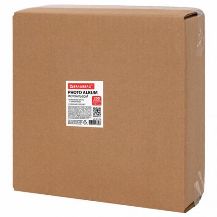 Фотоальбом BRAUBERG "Джинс" на 200 фото 10х15 см, ткань, бумажные страницы, переплет, бокс, 391173