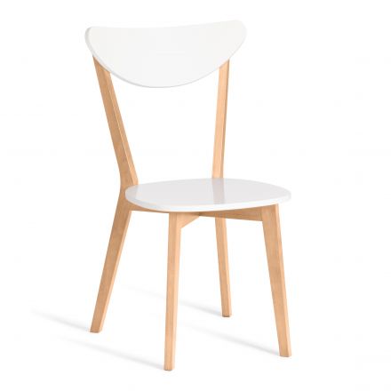 Стул жесткое сиденье MAXI (Макси), каркас бук, сиденье, спинка - мдф, 86 х 48.5 х 54.5 см, Белый+Натуральный ( Бук) Стул жесткое сиденье MAXI (Макси), каркас бук, сиденье, спинка - мдф, 86 х 48.5 х 54.5 см, Белый+Натуральный ( Бук)
