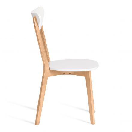 Стул жесткое сиденье MAXI (Макси), каркас бук, сиденье, спинка - мдф, 86 х 48.5 х 54.5 см, Белый+Натуральный ( Бук) Стул жесткое сиденье MAXI (Макси), каркас бук, сиденье, спинка - мдф, 86 х 48.5 х 54.5 см, Белый+Натуральный ( Бук)