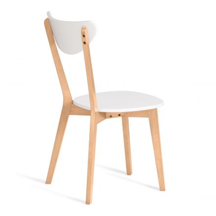 Стул жесткое сиденье MAXI (Макси), каркас бук, сиденье, спинка - мдф, 86 х 48.5 х 54.5 см, Белый+Натуральный ( Бук) Стул жесткое сиденье MAXI (Макси), каркас бук, сиденье, спинка - мдф, 86 х 48.5 х 54.5 см, Белый+Натуральный ( Бук)