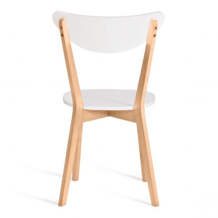 Стул жесткое сиденье MAXI (Макси), каркас бук, сиденье, спинка - мдф, 86 х 48.5 х 54.5 см, Белый+Натуральный ( Бук) Стул жесткое сиденье MAXI (Макси), каркас бук, сиденье, спинка - мдф, 86 х 48.5 х 54.5 см, Белый+Натуральный ( Бук)
