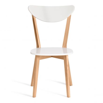 Стул жесткое сиденье MAXI (Макси), каркас бук, сиденье, спинка - мдф, 86 х 48.5 х 54.5 см, Белый+Натуральный ( Бук) Стул жесткое сиденье MAXI (Макси), каркас бук, сиденье, спинка - мдф, 86 х 48.5 х 54.5 см, Белый+Натуральный ( Бук)