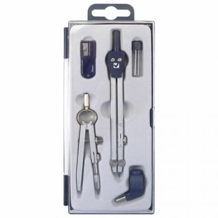 Готовальня BRAUBERG "Student Oxford", 5 предметов циркуль + кронциркуль, держатель, грифель, точилка, 210338 Готовальня BRAUBERG "Student Oxford", 5 предметов циркуль + кронциркуль, держатель, грифель, точилка, 210338