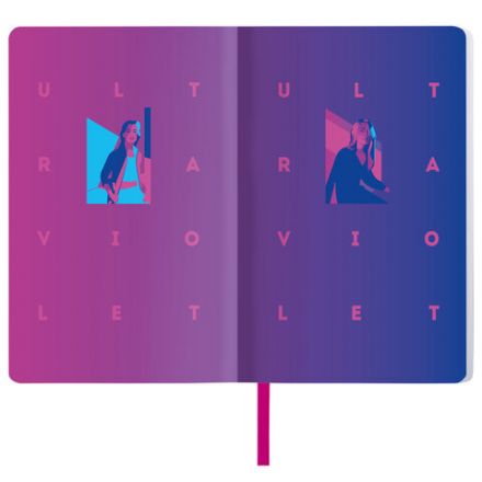 Ежедневник недатированный А5 (138х213 мм), BRAUBERG VISTA, под кожу, гибкий, 136 л., "Ultraviolet", 111990