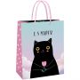 Пакет подарочный 11*14*6,5см MESHU "Black cat", глянцевая ламинация Пакет подарочный 11*14*6,5см MESHU "Black cat", глянцевая ламинация
