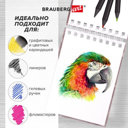 Скетчбук, белая бумага 120 г/м2 125х176 мм, 80 л., гребень, твердая обложка, BRAUBERG ART DEBUT, 112988 Скетчбук, белая бумага 120 г/м2 125х176 мм, 80 л., гребень, твердая обложка, BRAUBERG ART DEBUT, 112988