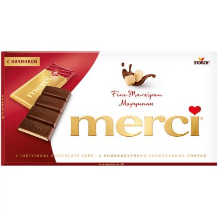 Шоколад Merci Марципан, 112г