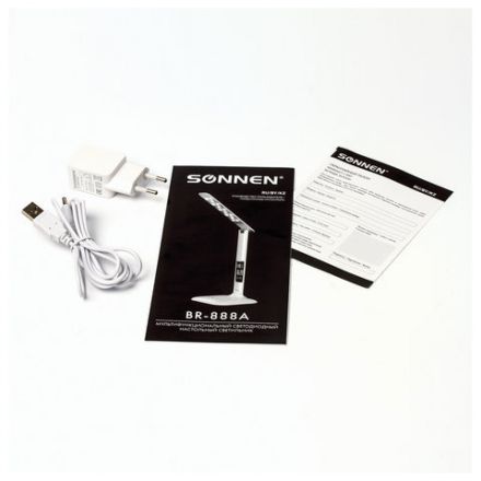 Настольная лампа / светильник SONNEN BR-888A, на подставке, светодиодный, LED, 9 Вт, белый, 236664 Настольная лампа / светильник SONNEN BR-888A, на подставке, светодиодный, LED, 9 Вт, белый, 236664