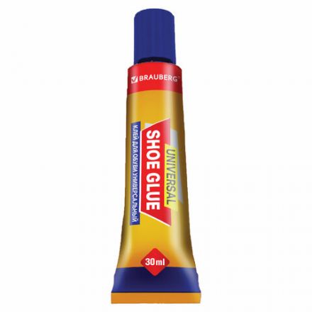Клей универсальный обувной водостойкий BRAUBERG EXTRA, 30 мл, прочный, блистер, 608105 Клей универсальный обувной водостойкий BRAUBERG EXTRA, 30 мл, прочный, блистер, 608105