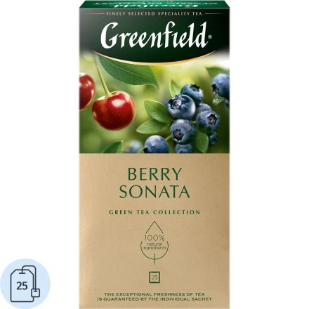 Чай зеленый Greenfield Greenfield Berry Sonata, 25 пакетиков в упаковке