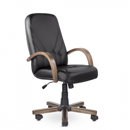 Кресло Комо В дерево D8 (темный орех) S-0401 (черный) Кресло Комо В дерево D8 (темный орех) S-0401 (черный)