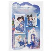 Закладки магнитные для книг, 4шт., MESHU "Be happy", матовая ламинация Закладки магнитные для книг, 4шт., MESHU "Be happy", матовая ламинация