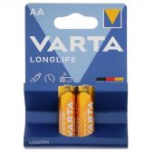Батарейка Varta LONGLIFE LR6 AA 2шт/бл Alkaline 1.5V (4106) (4106101412) Батарейка Varta LONGLIFE LR6 AA 2шт/бл Alkaline 1.5V (4106) (4106101412)