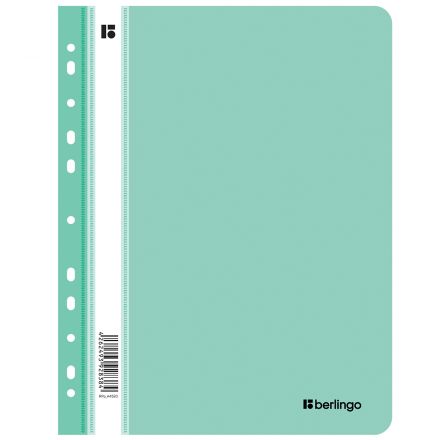 Папка-скоросшиватель пластик. перф. Berlingo "Instinct" А4, 200мкм, мятный с прозр. верхом Папка-скоросшиватель пластик. перф. Berlingo "Instinct" А4, 200мкм, мятный с прозр. верхом