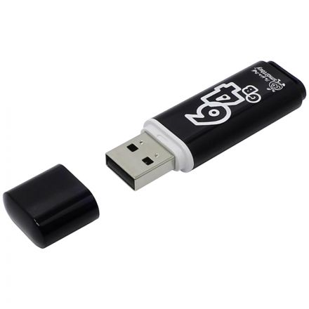 Память Smart Buy "Glossy" 64GB, USB 2.0 Flash Drive, черный Память Smart Buy "Glossy" 64GB, USB 2.0 Flash Drive, черный