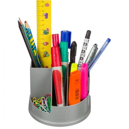 Подставка для канцелярских мелочей Attache Авангард серая 5 отделений Подставка для канцелярских мелочей Attache Авангард серая 5 отделений