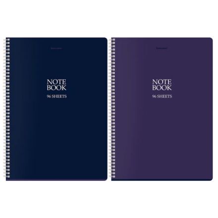 Тетрадь А4, 96 л., BRAUBERG, гребень, клетка, матовая ламинация, "NoteBookMono" (микс в спайке), 405315 Тетрадь А4, 96 л., BRAUBERG, гребень, клетка, матовая ламинация, "NoteBookMono" (микс в спайке), 405315