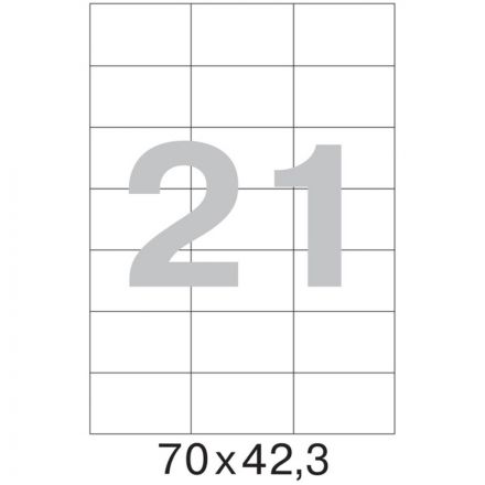 Этикетки самоклеящиеся Promega Label Premium 70х42,3мм 21шт/л А4 (100л/уп)