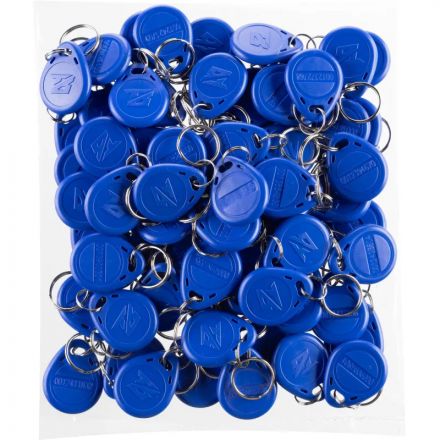 Брелок бесконтактный Bigtech EM-Marine чтение, с номером синий (100шт/уп)