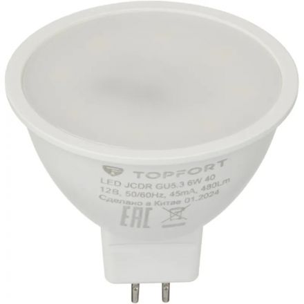 Лампа светодиодная Topfort GU5.3 12V 6W 4000K