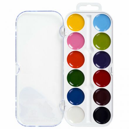 Краски акварельные ЮНЛАНДИЯ "ЮНЫЙ ВОЛШЕБНИК", медовые, 12 цветов, круглые кюветы, пластик, 192358 Краски акварельные ЮНЛАНДИЯ "ЮНЫЙ ВОЛШЕБНИК", медовые, 12 цветов, круглые кюветы, пластик, 192358