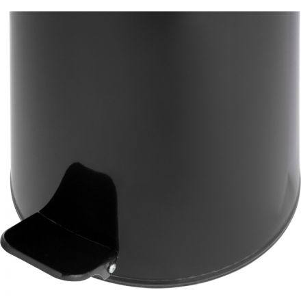 Ведро для мусора с педалью 30 л оцинкованная сталь черное (25х60 см)