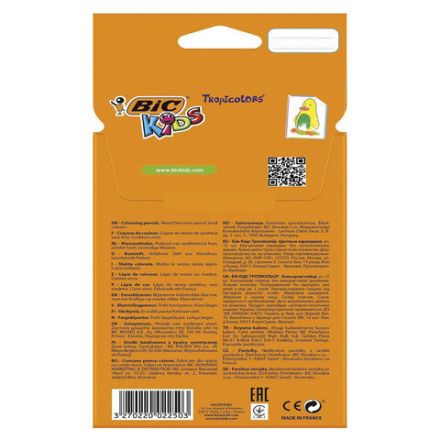 Карандаши цветные BIC "Tropicolors", 12 цветов, шестигранные, 83256610