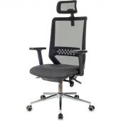 Кресло VB_EChair 663 TC-H/SL черный TW-01 38-418 сетка/ткань Кресло VB_EChair 663 TC-H/SL черный TW-01 38-418 сетка/ткань