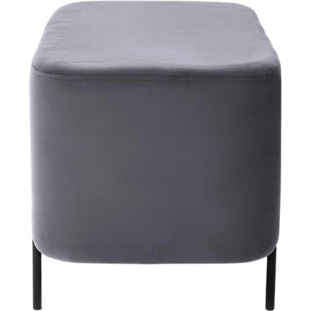 Пуф ЭТ_Gloria овальный,тк.велюр,серый (14125)