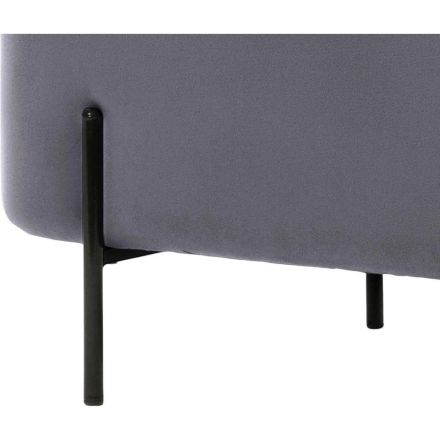 Пуф ЭТ_Gloria овальный,тк.велюр,серый (14125)