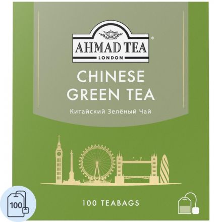 Чай Ahmad Tea китайский зеленый 100 пакетиков Чай Ahmad Tea китайский зеленый 100 пакетиков