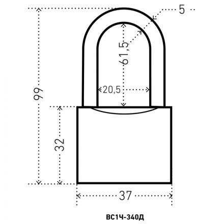 Замок навесной УЗК Аллюр ВС1Ч-340Д (37xd=5x61,5) чугун серый (дл.дуж/5кл) Замок навесной УЗК Аллюр ВС1Ч-340Д (37xd=5x61,5) чугун серый (дл.дуж/5кл)
